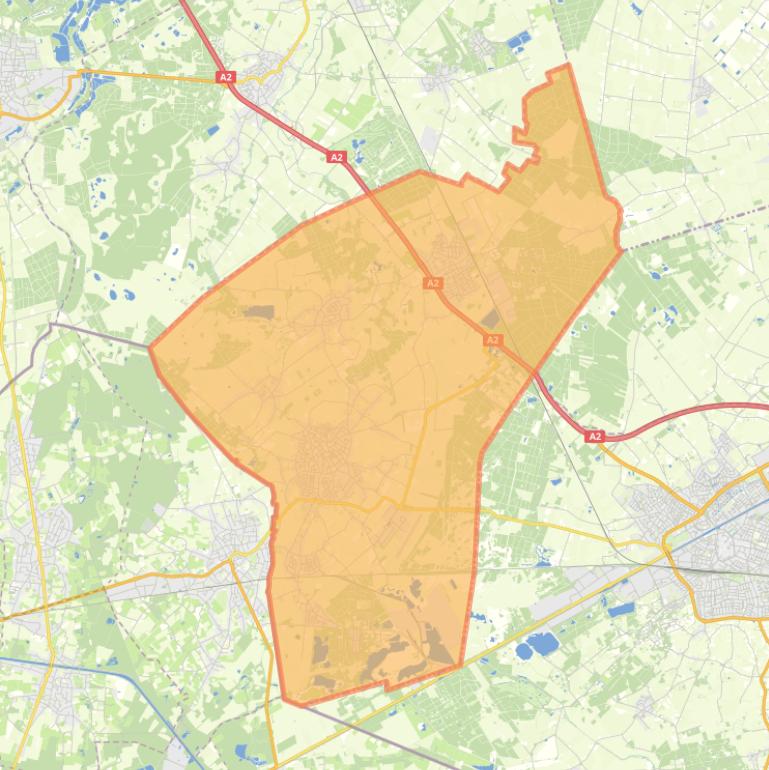 Kaart van de gemeente Cranendonck.