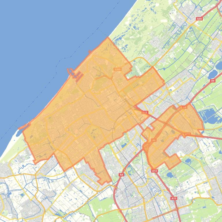 Kaart van postcodegebied 2885.