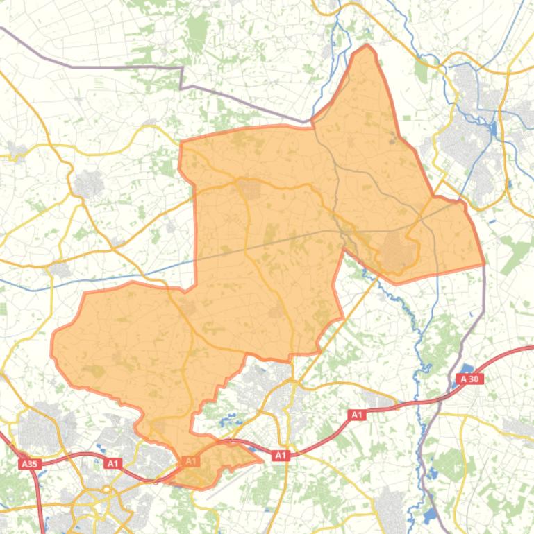 Kaart van de gemeente Dinkelland.