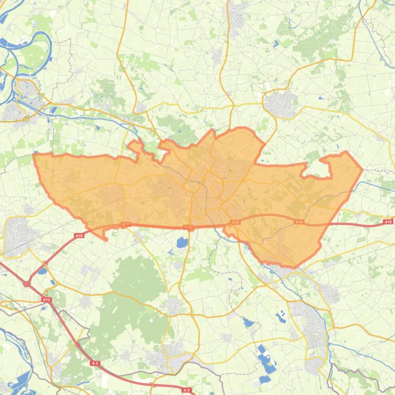 Kaart van postcodegebied 7007CH.