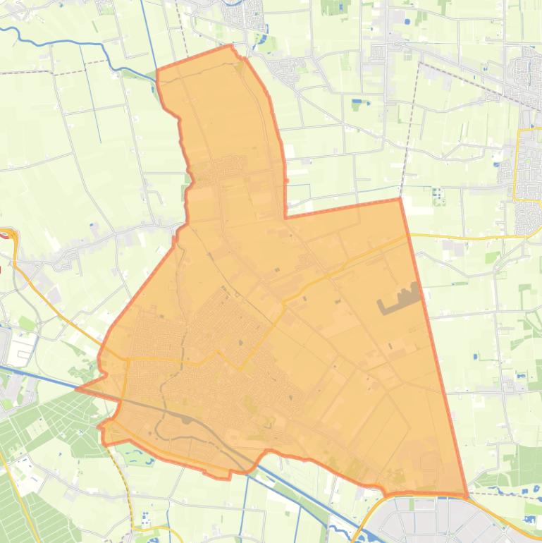 Kaart van de gemeente Dongen.