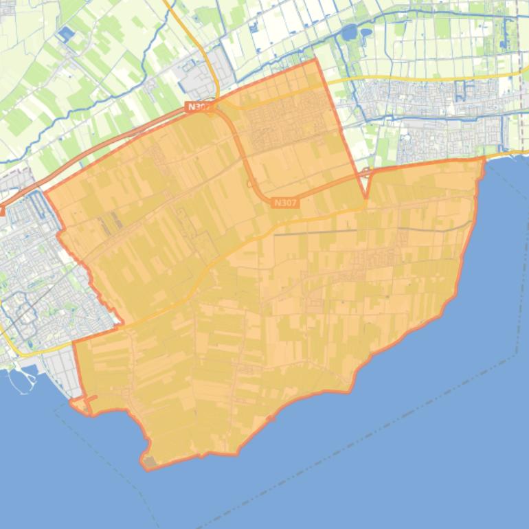 Kaart van de gemeente Drechterland.