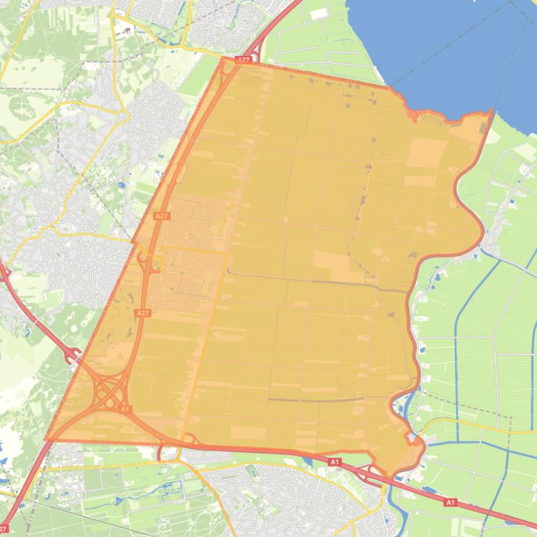 Kaart van de gemeente Eemnes.