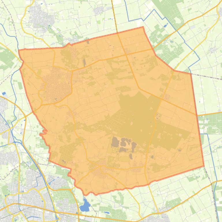 Kaart van de gemeente Gemert-Bakel.