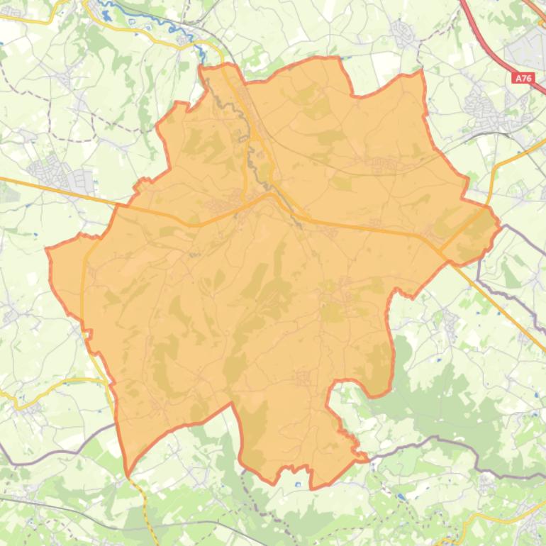 Kaart van de gemeente Gulpen-Wittem.