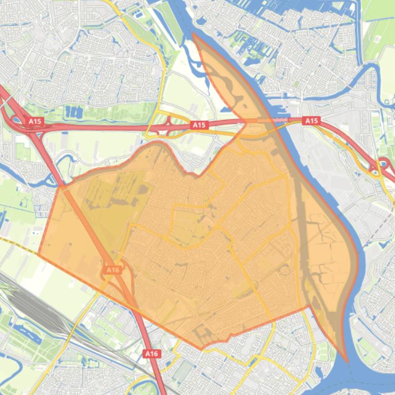 Kaart van postcodegebied 3341JE.