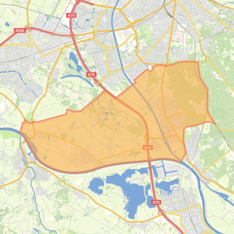 Kaart van de gemeente Heumen.