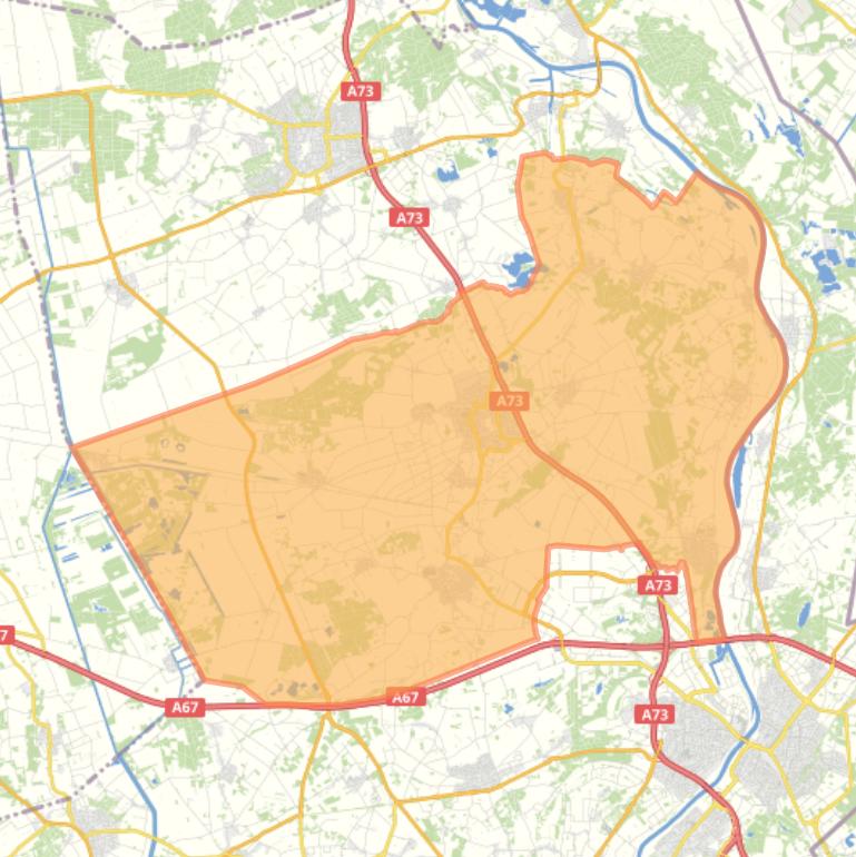 Kaart van de gemeente Horst aan de Maas.