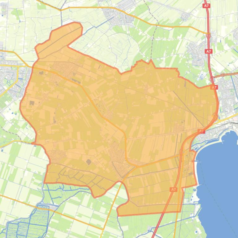 Kaart van de gemeente Koggenland.