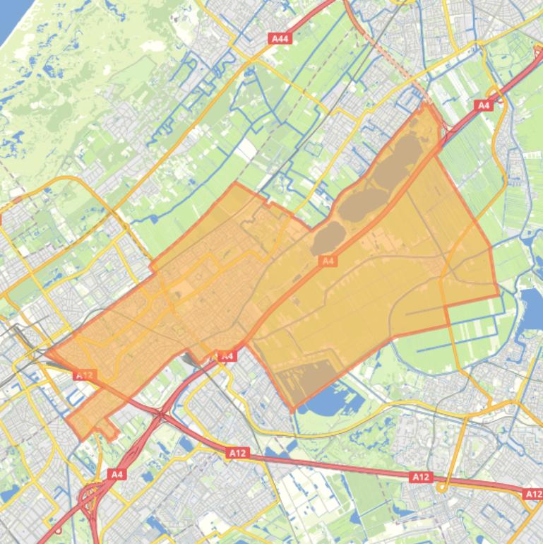 Kaart van de gemeente Leidschendam-Voorburg.