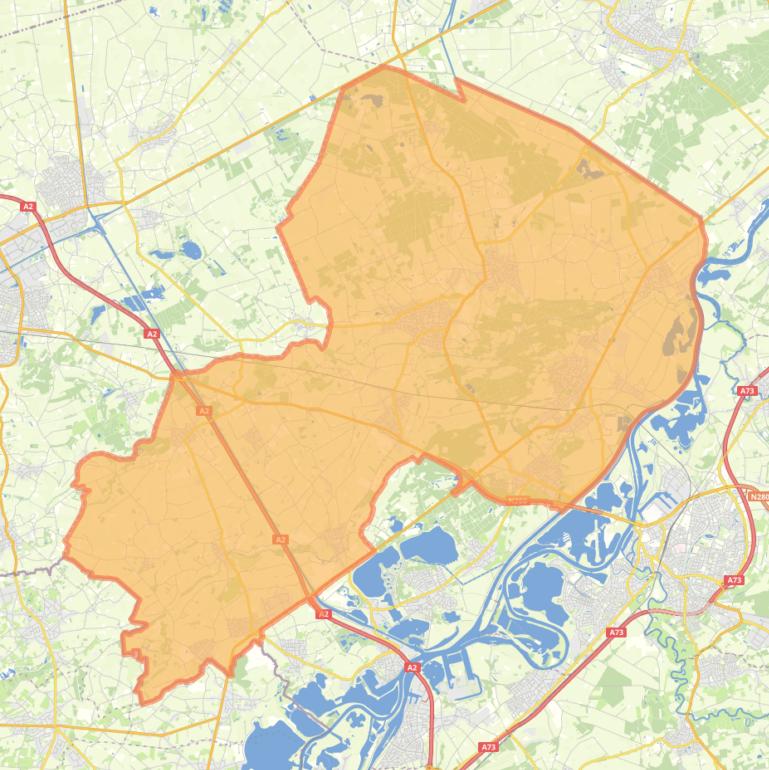 Kaart van postcodegebied 6068.