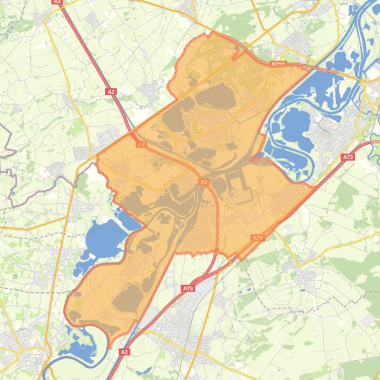 Kaart van de gemeente Maasgouw.