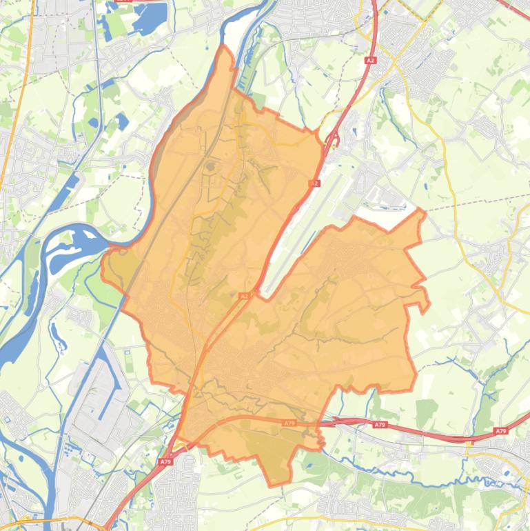 Kaart van de gemeente Meerssen.