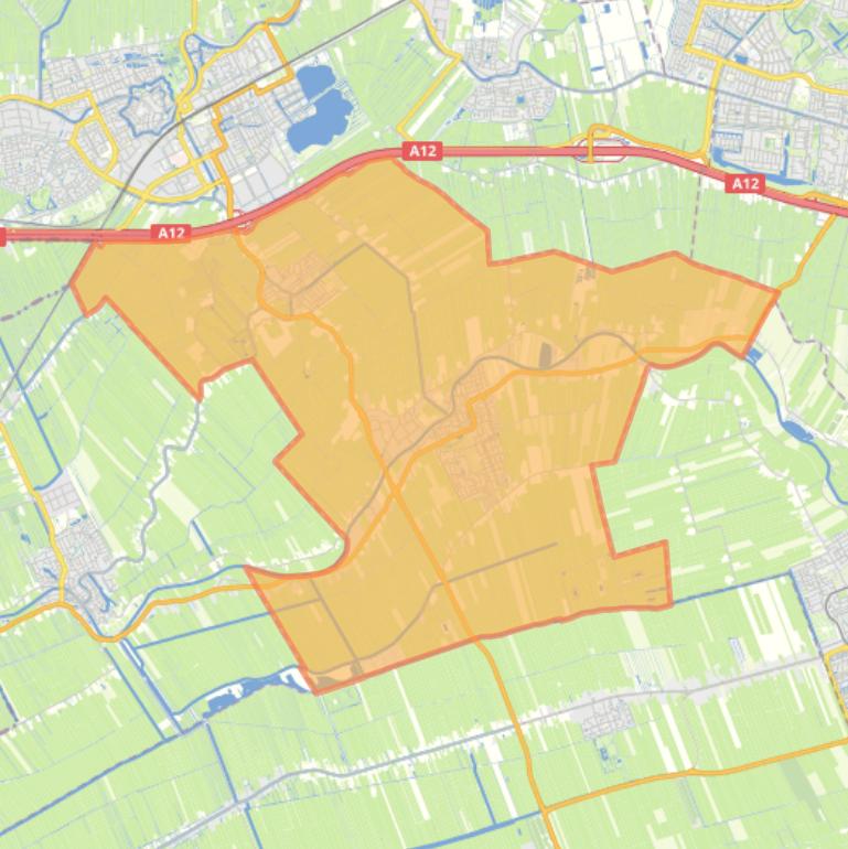 Kaart van de gemeente Montfoort.