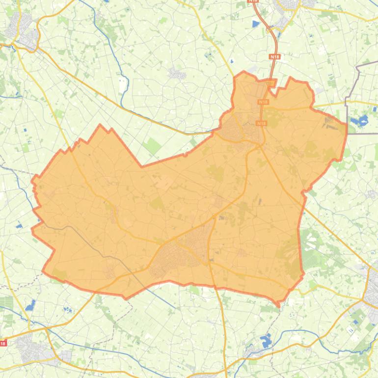 Kaart van de gemeente Oost Gelre.