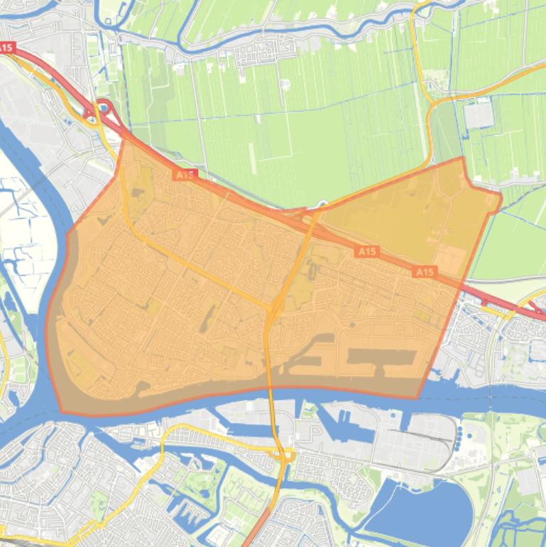 Kaart van de gemeente Papendrecht.