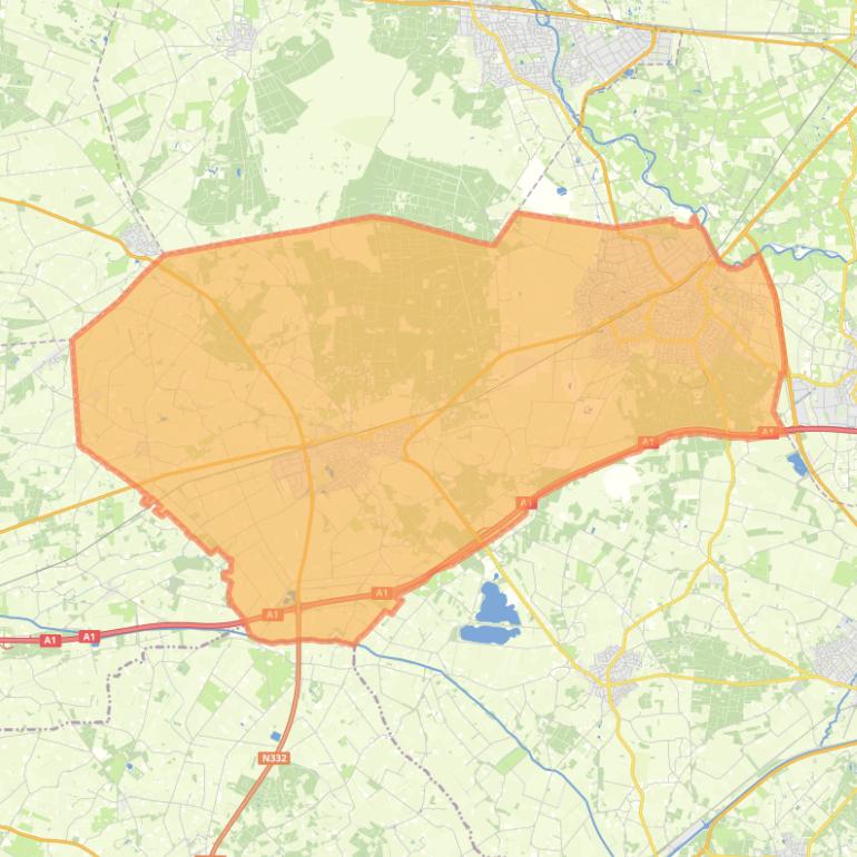 Kaart van de gemeente Rijssen-Holten.