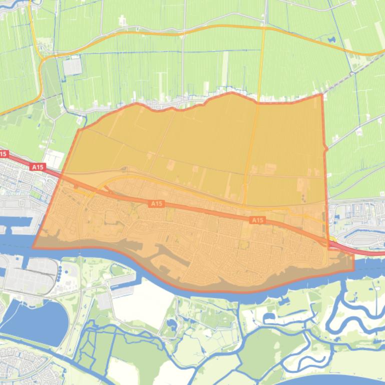 Kaart van de gemeente Sliedrecht.