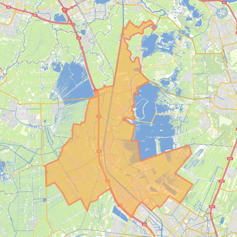 Kaart van de gemeente Stichtse Vecht.