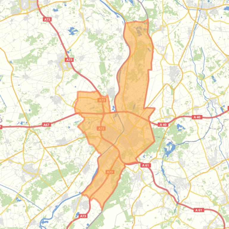 Kaart van de gemeente Venlo.