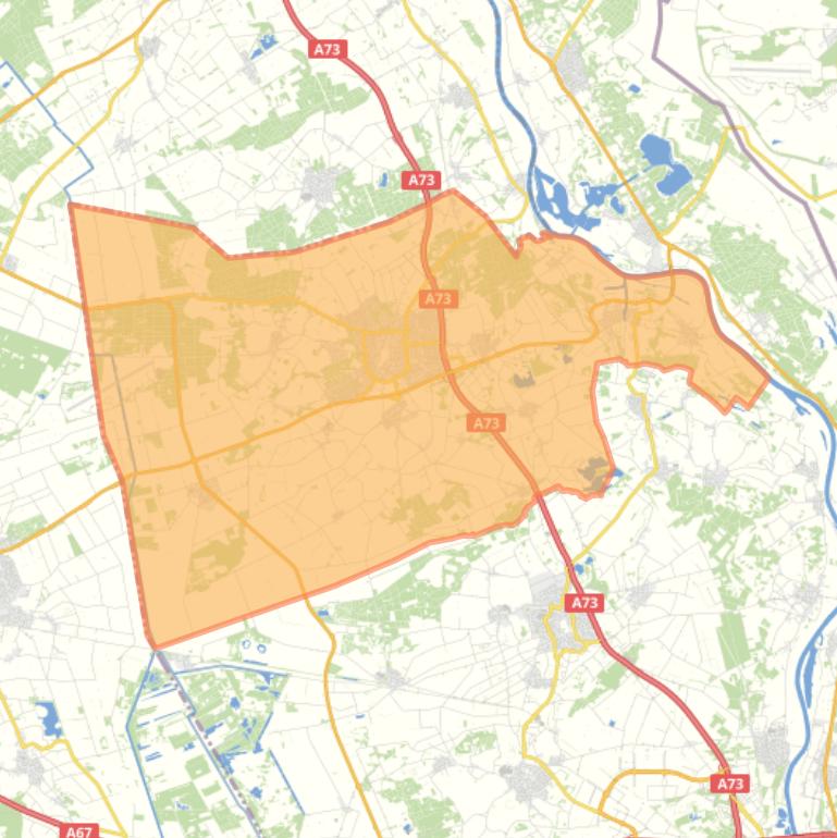 Kaart van de gemeente Venray.