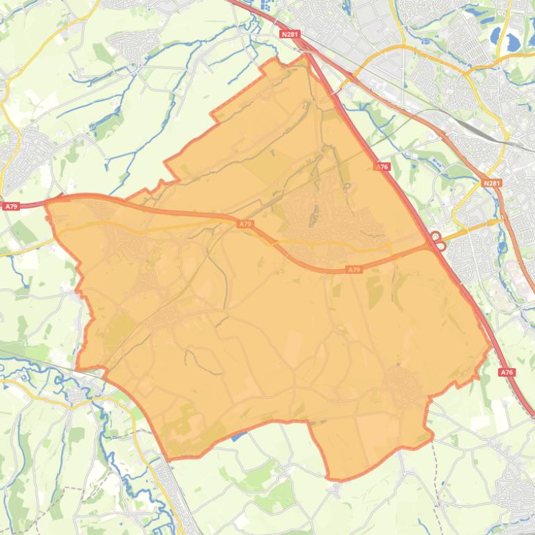 Kaart van de gemeente Voerendaal.