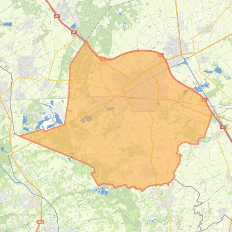 Kaart van de gemeente Weert.