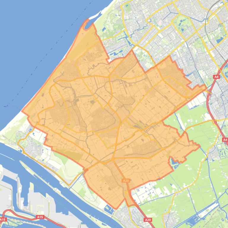 Kaart van postcodegebied 2672GX.