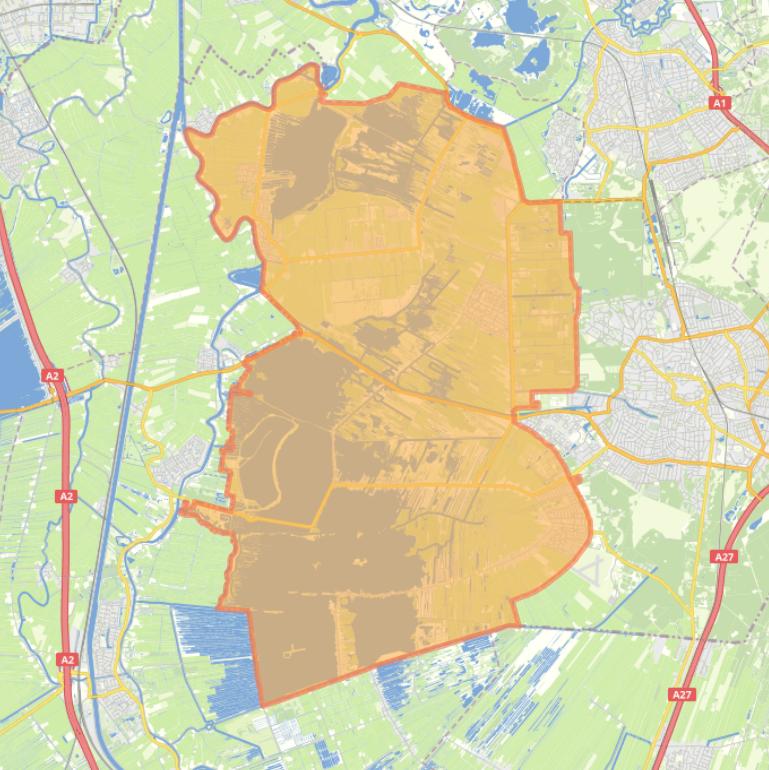 Kaart van de gemeente Wijdemeren.