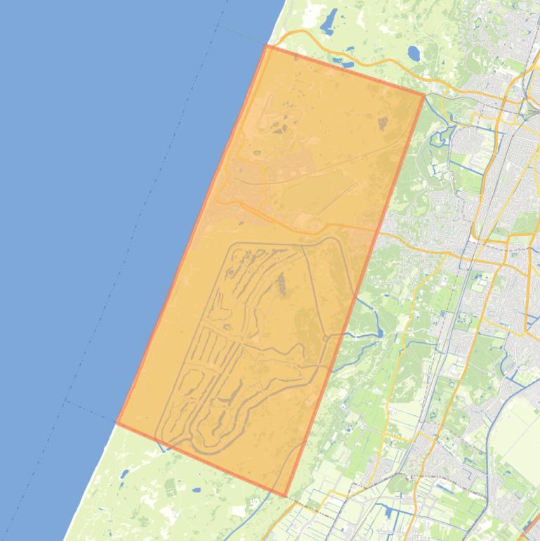 Kaart van de gemeente Zandvoort.