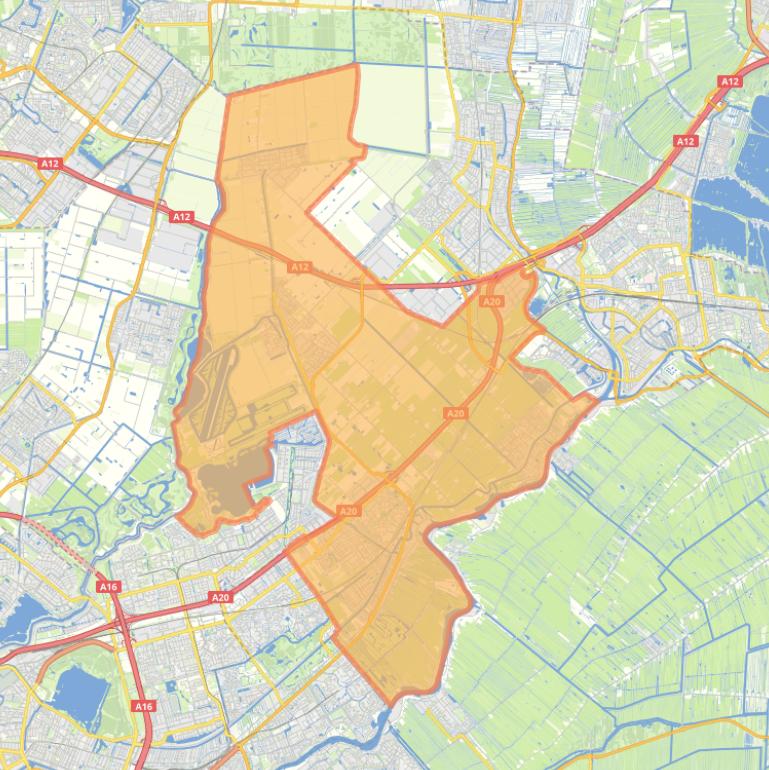 Kaart van de gemeente Zuidplas.