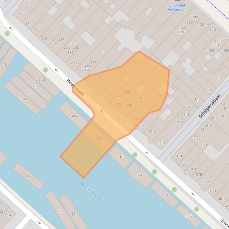 Kaart van postcodegebied 1011BJ.