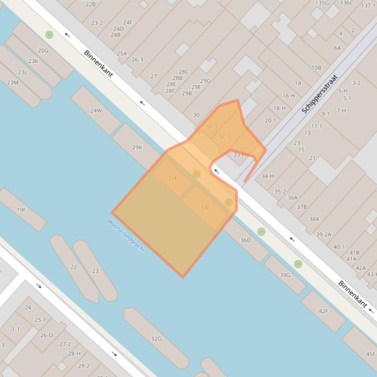 Kaart van postcodegebied 1011BK.