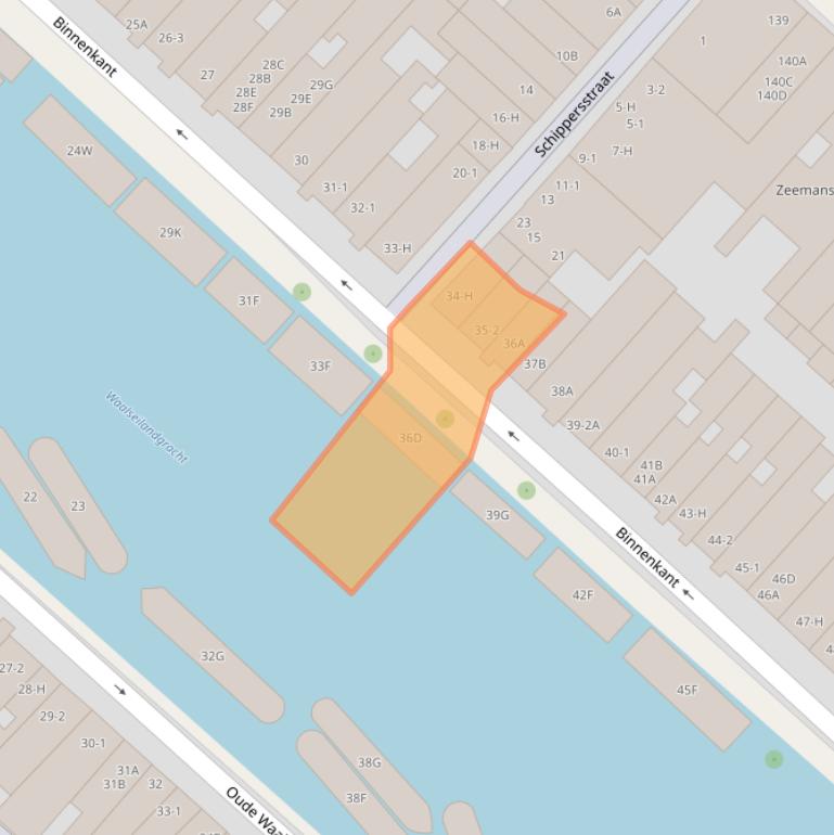 Kaart van postcodegebied 1011BL.