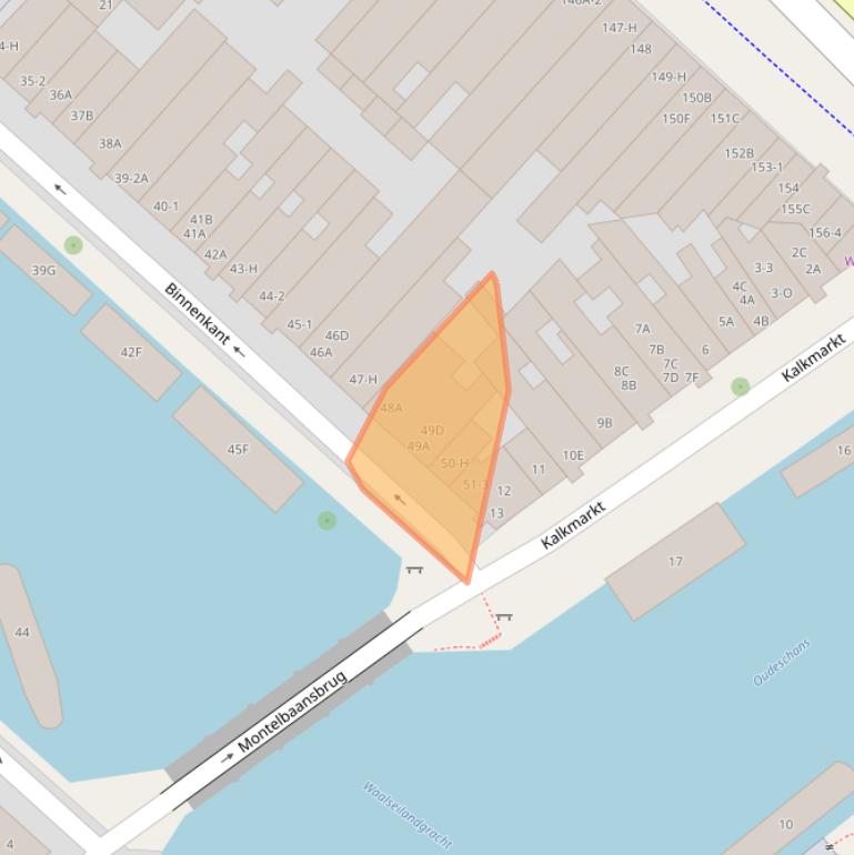 Kaart van postcodegebied 1011BR.