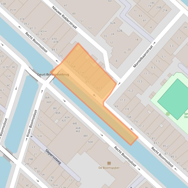 Kaart van postcodegebied 1011CV.