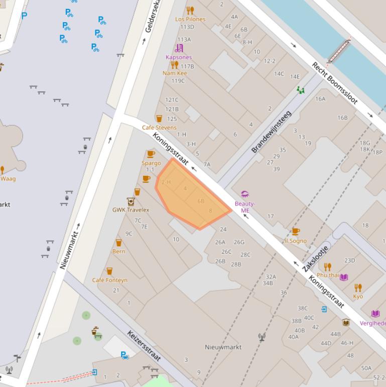 Kaart van postcodegebied 1011EV.