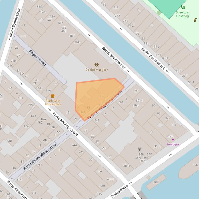 Kaart van postcodegebied 1011GC.