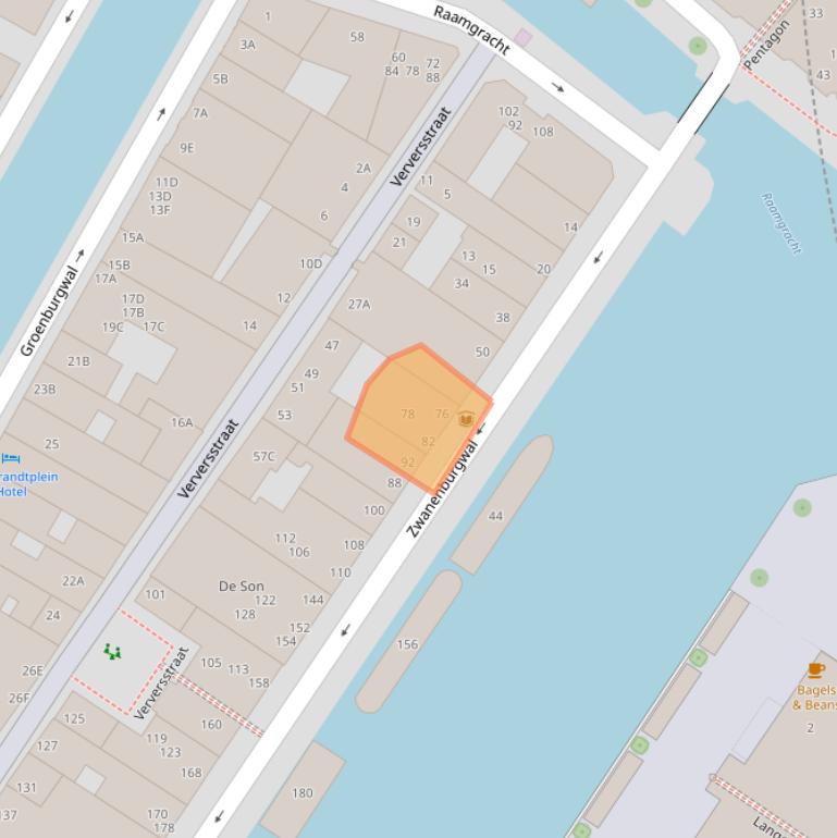 Kaart van postcodegebied 1011JG.