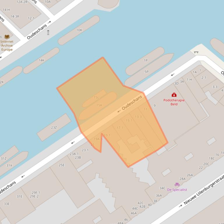 Kaart van postcodegebied 1011KR.