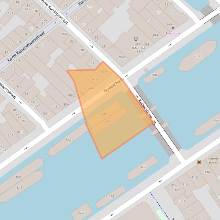 Kaart van postcodegebied 1011LC.