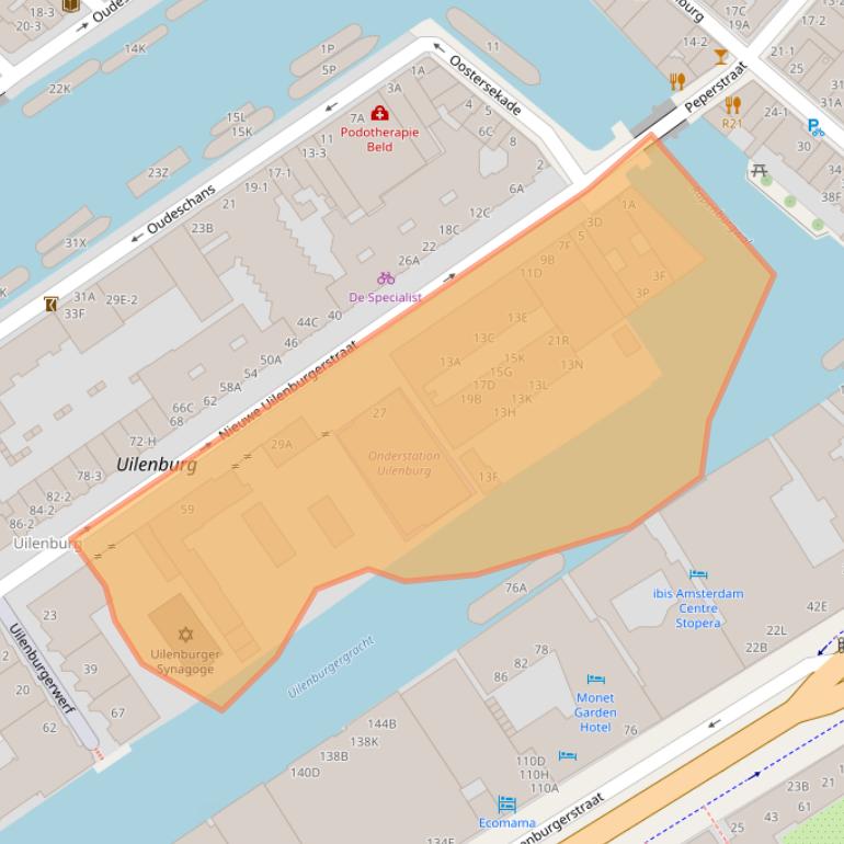 Kaart van postcodegebied 1011LM.