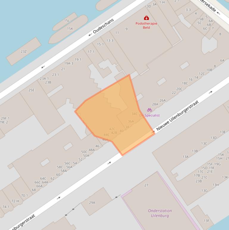 Kaart van postcodegebied 1011LS.