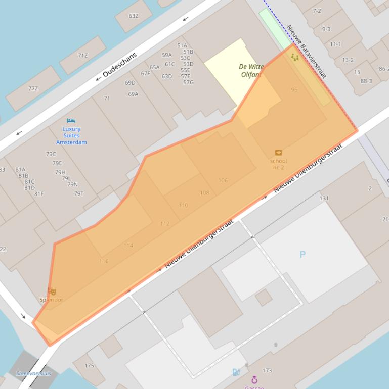 Kaart van postcodegebied 1011LX.