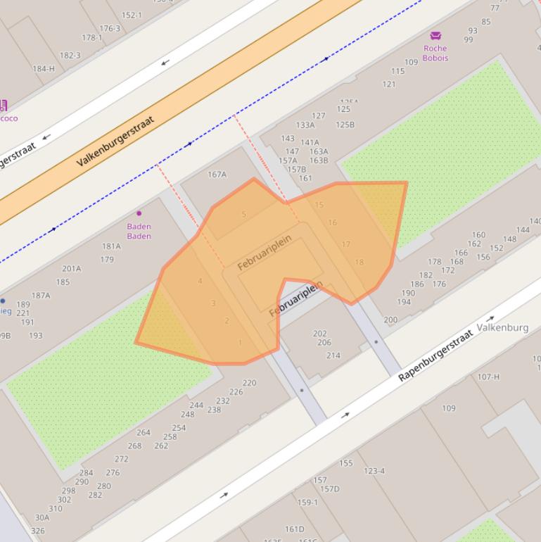 Kaart van postcodegebied 1011MT.