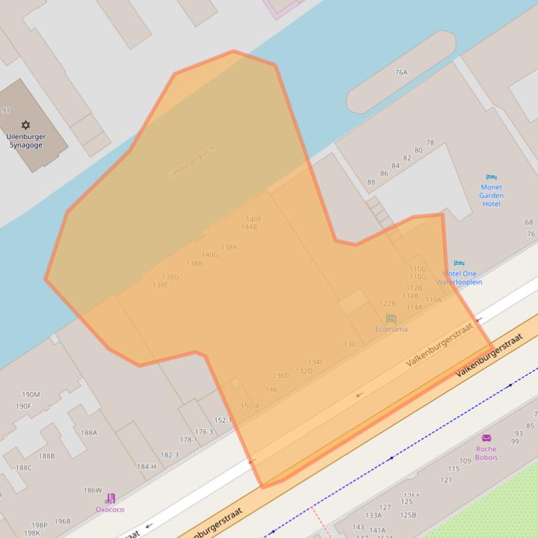 Kaart van postcodegebied 1011NA.