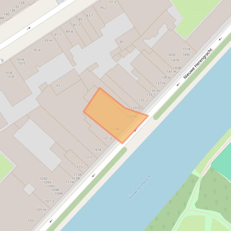 Kaart van postcodegebied 1011SC.