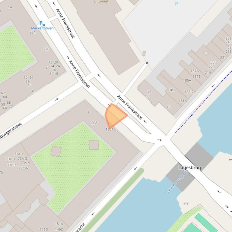 Kaart van postcodegebied 1011ST.