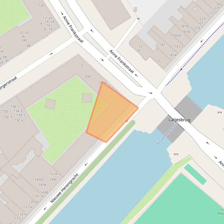 Kaart van postcodegebied 1011SX.