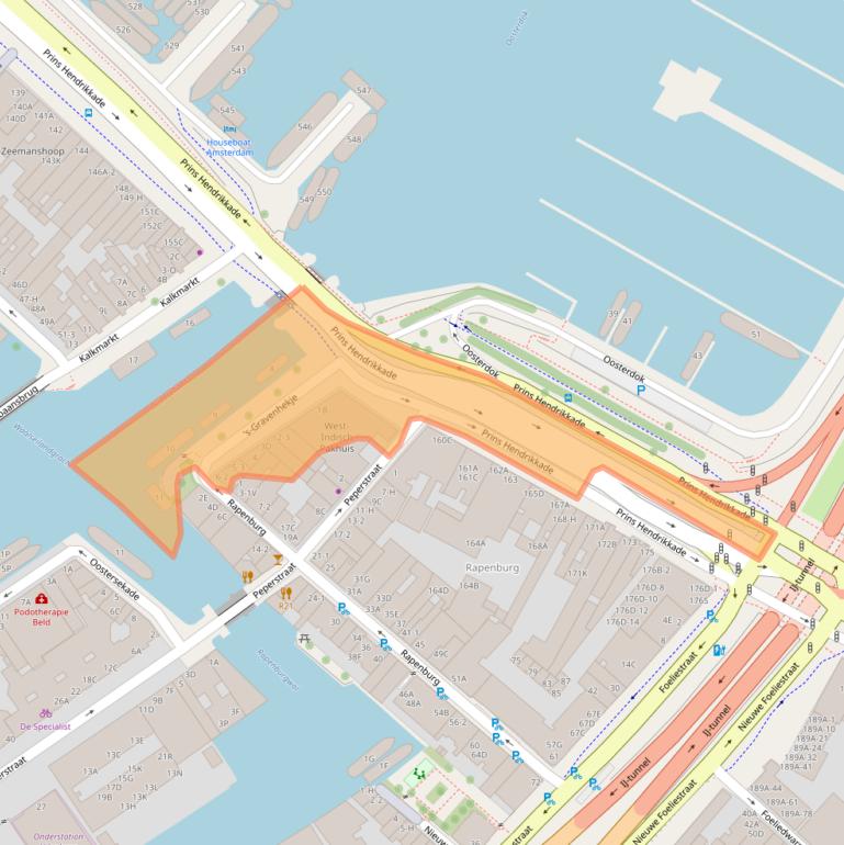 Kaart van postcodegebied 1011TG.